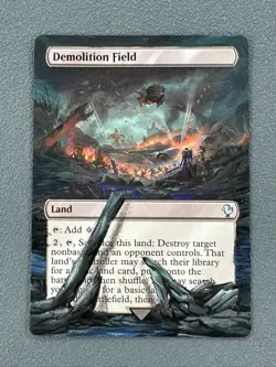 Demolition Field MTG Final Fantasy Commander Hand Painted Borderless Altered Art - Image 1
