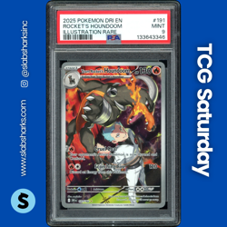 2025 POKEMON DESTINED RIVALS TEAM ROCKET'S HOUNDOOM ILLUSTRATION RARE PSA 9 - Image 1