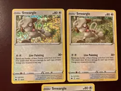 3x Smeargle 15/15 2022 McDonald's Happy Meal Promo Holo Pokemon TCG Card - Image 2