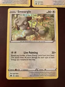 3x Smeargle 15/15 2022 McDonald's Happy Meal Promo Holo Pokemon TCG Card - Image 3
