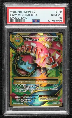 M Venusaur EX Ultra Rare Pokemon XY Evolutions 20th Anniversary PSA 10 GEM MT - Image 1