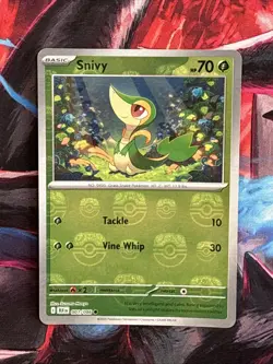 🔥Pokemon TCG Snivy 001/086 Black Bolt Master Ball Reverse Holo NM+🔥 - Image 1
