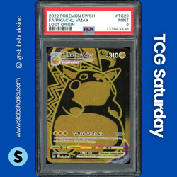 2022 POKEMON SWORD & SHIELD LOST ORIGIN PIKACHU VMAX TRAINER GALLERY PSA 9 - Image 1