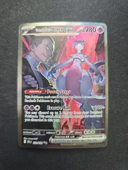 Team Rocket's Mewtwo ex 231/182 SIR Destined Rivals Pokemon TCG - Image 1