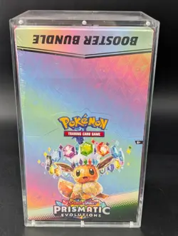 Pokemon SV8.5 Prismatic Evolutions Sealed Booster Bundle Display W/Acrylic Case - Image 1