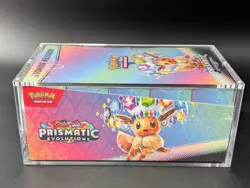 Pokemon SV8.5 Prismatic Evolutions Sealed Booster Bundle Display W/Acrylic Case - Image 4
