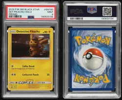 Detective Pikachu Pokemon Sun & Moon Black Star Promo PSA 9 MINT - Image 3