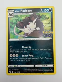 #042/078 Alolan Raticate Normal Common - Pokemon Go English NM - Image 1