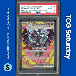 2025 POKEMON PRISMATIC EVOLUTIONS CORNERSTONE MASK OGERPON EX SIR 160/131 PSA 10 - Image 1