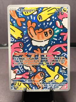 Pokemon TCG Tatsugiri 186/167 Twilight Masquerade Illustration Rare Full Art NM - Image 1
