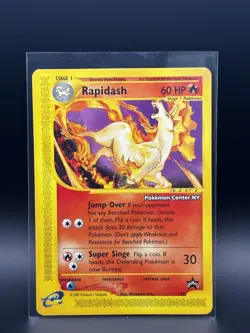 2002 Pokemon - Rapidash Non-Holo - WOTC Black Star Promo #51- Pokemon Center NY! - Image 1