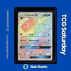 2017 POKEMON SUN & MOON BASE #154/149 UMBREON SECRET RAINBOW RARE - Image 1