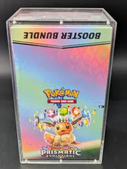 Pokemon SV8.5 Prismatic Evolutions Sealed Booster Bundle Display W/Acrylic Case - Image 1