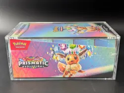 Pokemon SV8.5 Prismatic Evolutions Sealed Booster Bundle Display W/Acrylic Case - Image 4