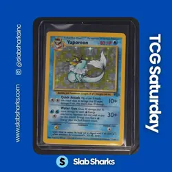 1999 POKEMON JUNGLE #12/64 VAPOREON HOLO RARE - Image 1