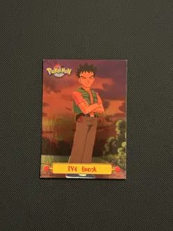 1999 Pokemon Topps TV Animation Brock TV4 Lightly Played HOLO FOIL - Image 1