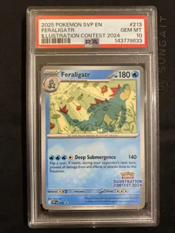 2025 POKEMON SVP PROMO ILLUSTRATION CONTEST 2024 #213 FERALIGATR PSA 10 - Image 1