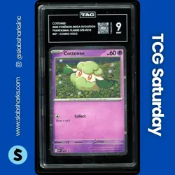 2025 POKEMON BLACK STAR PROMOS PHANTASMAL FLAMES #018 COTTONEE COSMO TAG 9 - Image 1