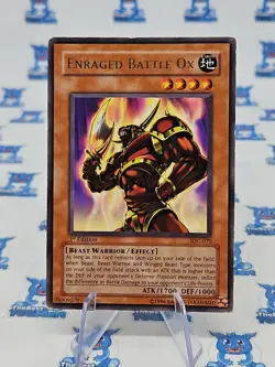 Enraged Battle Ox IOC-070 1st ED Rare Yugioh LP - Image 1