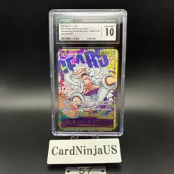 CGC GEM MINT 10 Monkey D. Luffy (Alt Art) OP05-119 SEC One Piece Awakening 57 - Image 1