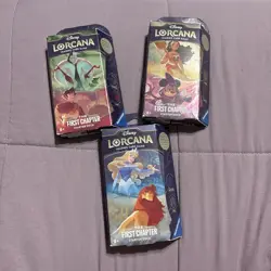 Disney Lorcana TCG The First Chapter Starter Decks - Set of 3 - New and Sealed - Image 1