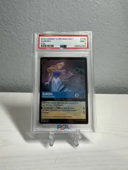 AURORA 2023 Disney Lorcana The First Chapter Dreaming Foil 139/204 PSA 9 - Image 1