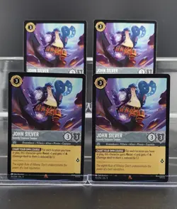 Disney Lorcana John Silver - Greedy Treasure Seeker 192/204 Fabled Rare 4 Cards - Image 1