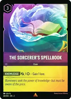 ​Disney Lorcana The Sorcerer's Spellbook 68/204 Cold FOIL Rise of the Floodborn - Image 1