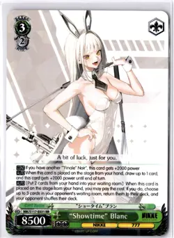 "Showtime" Blanc Double Rare GODDESS OF VICTORY: NIKKE NIK/S117-E031 RR NM - Image 1