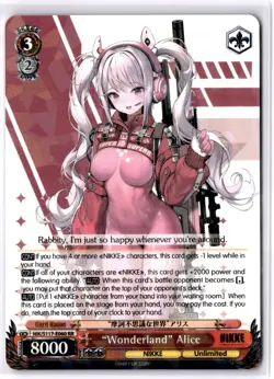 "Wonderland" Alice Double Rare GODDESS OF VICTORY: NIKKE NIK/S117-E060 RR NM - Image 1