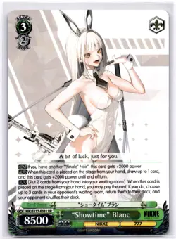"Showtime" Blanc Double Rare GODDESS OF VICTORY: NIKKE NIK/S117-E031 RR NM - Image 1