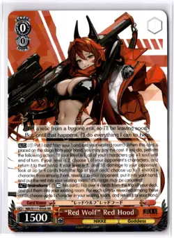 "Red Wolf" Red Hood Double Rare GODDESS OF VICTORY: NIKKE NIK/S117-E058 RR NM - Image 1