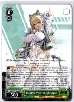 Rupee: Winter Shopper Double Rare GODDESS OF VICTORY: NIKKE NIK/S117-E030 RR NM - Image 1