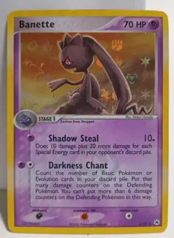 Pokemon Collectible Cards, Banette, Holo, 1/101, Hidden Legends, 2004 - Image 5