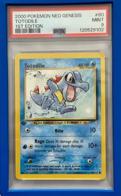 Pokemon TCG Neo Genesis 1st Edition Totodile Card 80/111 Regular - Image 1
