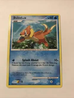 Pokemon TCG Buizel D&P Trainer Kit: Manaphy & Lucario 1/12 Common Card - Image 1