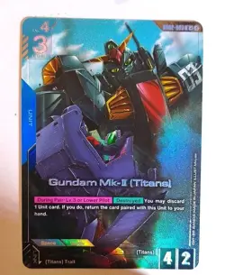 GUNDAM TCG CARD GAME -DUAL IMPACT - GUNDAM MK-II (TITANS) R+ - Image 1