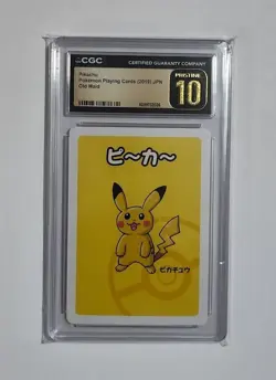 2019 PIKACHU POKEMON PLAYING CARDS JPN OLD MAID, CGC 10 PRISTINE - Image 1