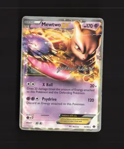 Mewtwo EX 54/99 2012 World Championship Ultra Rare Pokemon Card DMG - Image 1