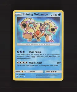 Shining Volcanion 27/73 Shining Legends Shiny Holo Rare Pokemon Card LP - Image 1