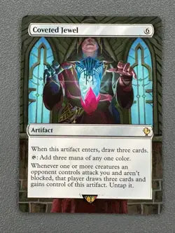 Coveted Jewel MTG Final Fantasy Commander Hand Painted Extended Full Altered Art - Image 1