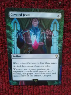 Coveted Jewel MTG Final Fantasy Commander Hand Painted Extended Full Altered Art - Image 2