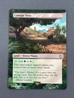 Canopy Vista MTG Final Fantasy Commander Hand Painted Extended Altered Art Tentz - Image 1