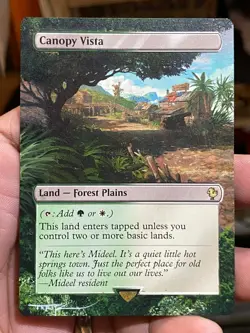Canopy Vista MTG Final Fantasy Commander Hand Painted Extended Altered Art Tentz - Image 2