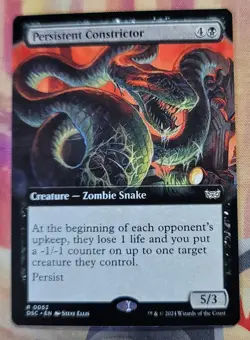 Persistent Constrictor (Extended Art) MTG Commander: Duskmourn (DSC) (NM) - Image 1
