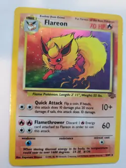 Flareon Jungle Set Holo Pokemon Card Base WOTC - Image 1