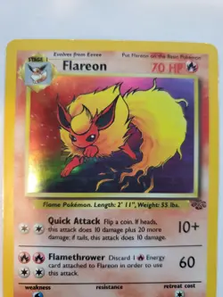 Flareon Jungle Set Holo Pokemon Card Base WOTC - Image 4