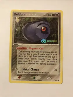 Pokemon Card BELDUM Rare Gold Stamp WINNER Black Star Promo 022 - Image 1