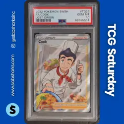 2022 POKEMON SWORD & SHIELD LOST ORIGIN #TG25/TG30 COOK TRAINER GALLERY PSA 10 - Image 1