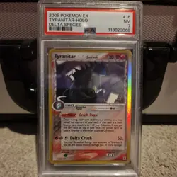 Pokemon Tyranitar EX Delta Species Rare Card 16/113 2005 PSA 7 - Image 1